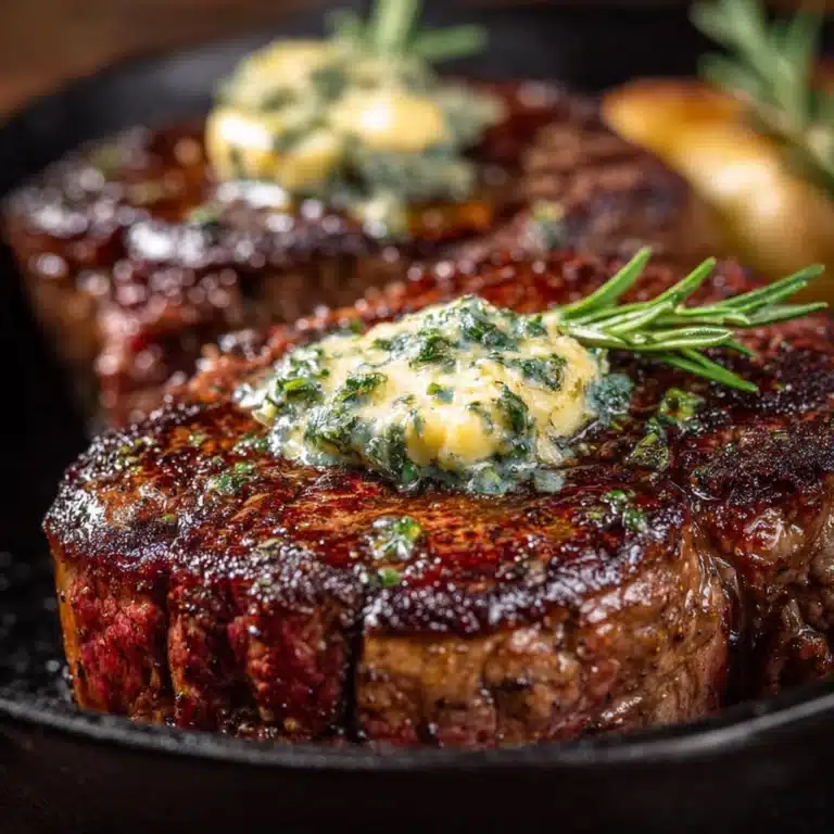 Blackened Whiskey Ribeye with Sweet Maple Butter Recipe