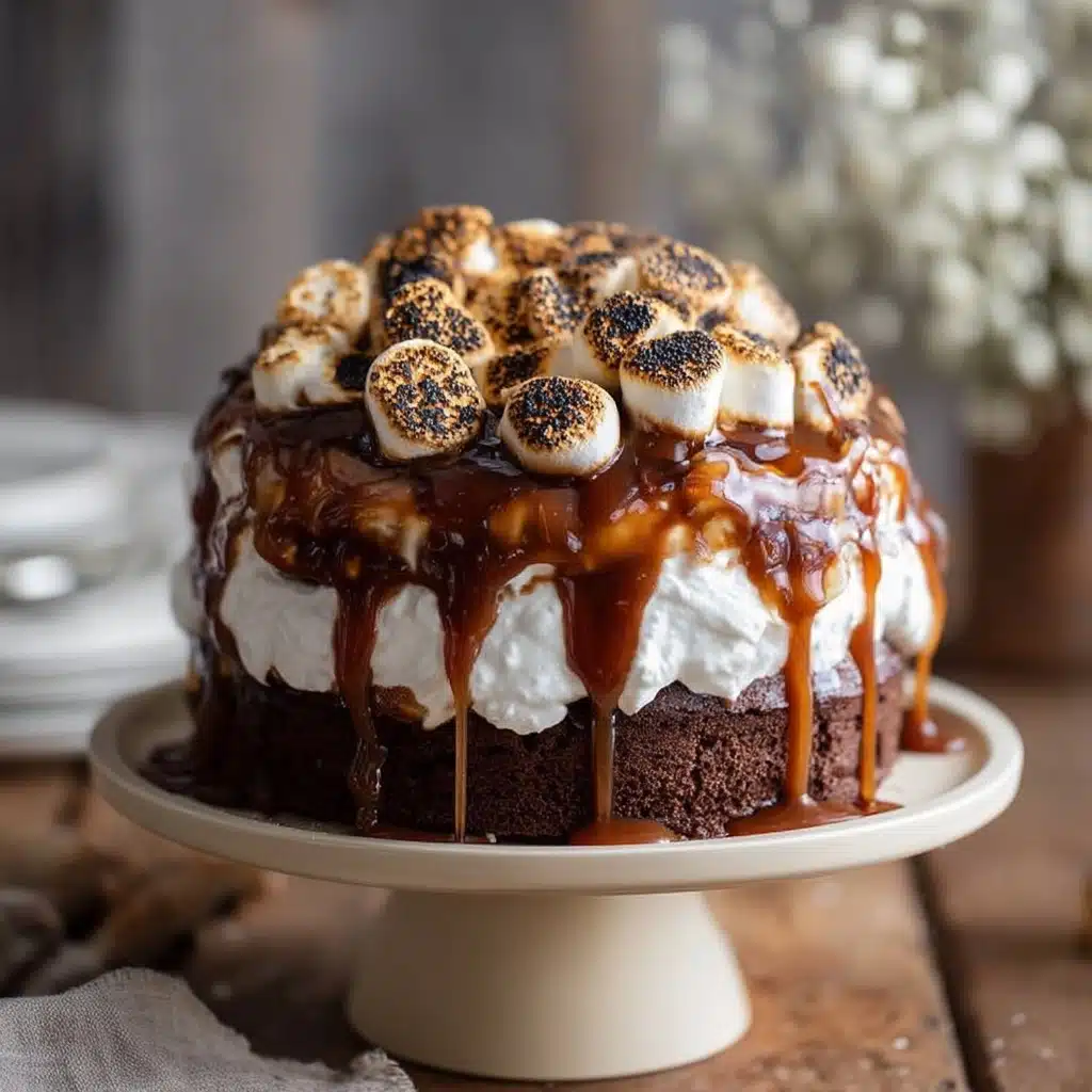 Fudgy Chocolate Cake with Marshmallows Recipe