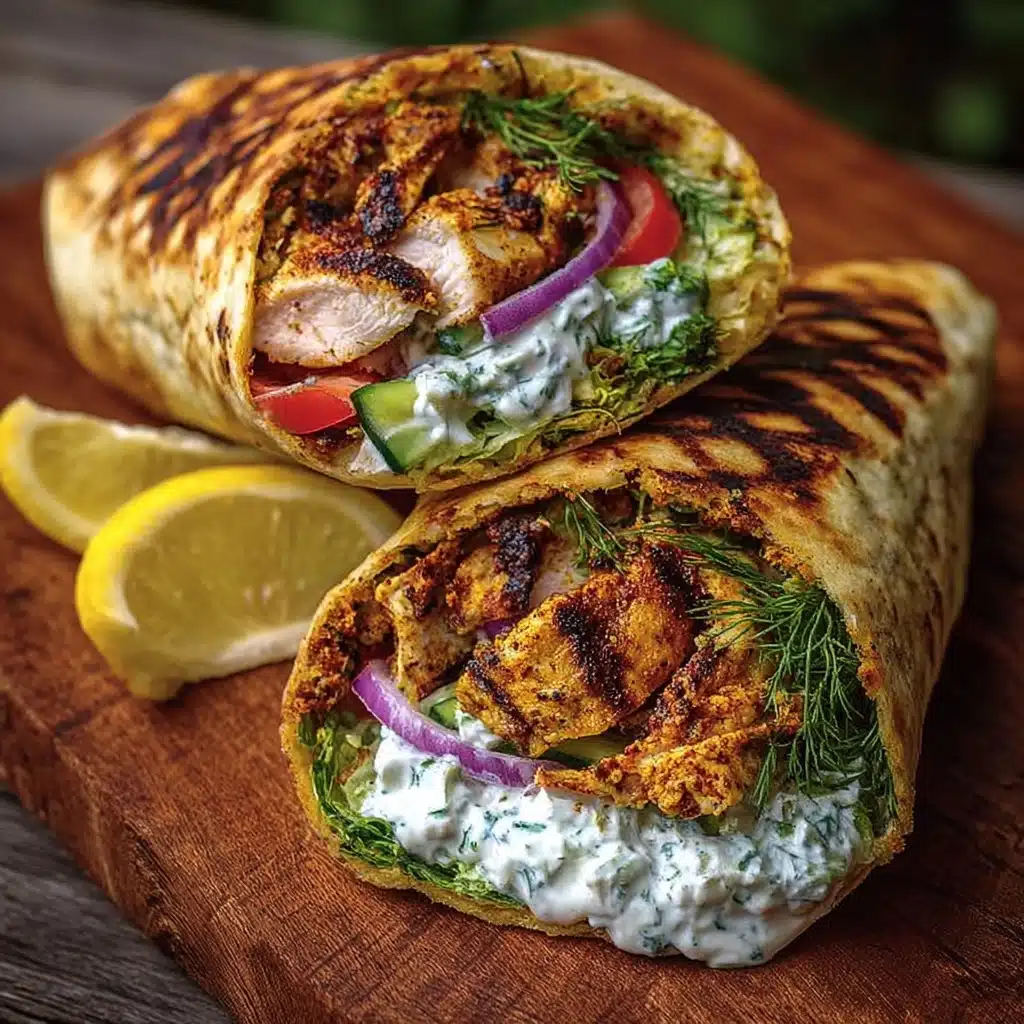 ki Wraps with Creamy Cucumber Feta Sauce Recipe