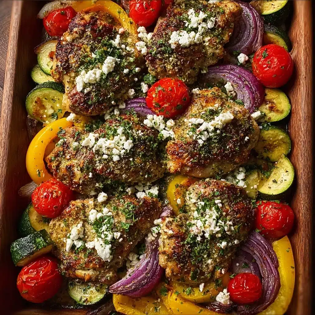 Sheet-Pan Lemon Chicken with Roasted Vegetables & Feta Recipe - Recipe Image