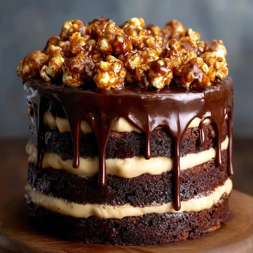 Sticky Chocolate Caramel Turtle Layer Cake Recipe - Recipe Image