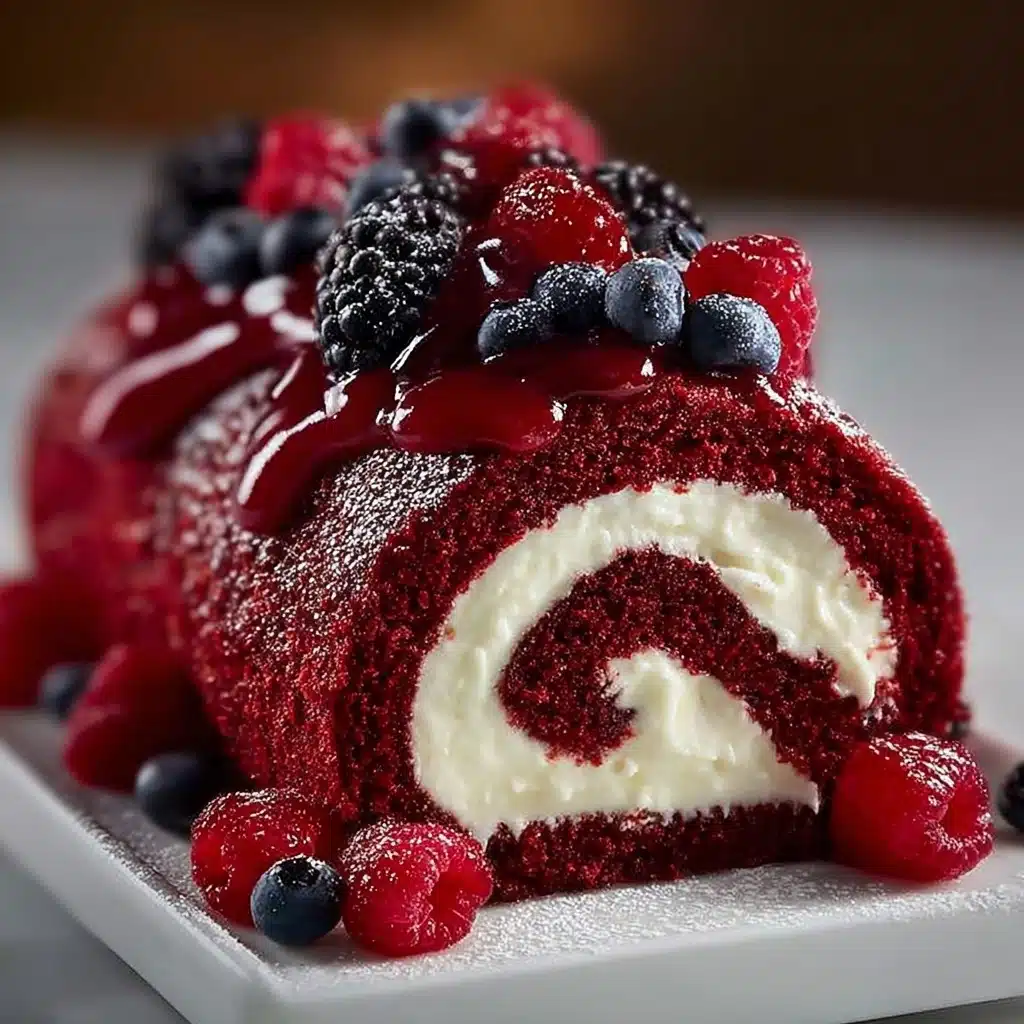 Red Velvet Cake Roll Recipe - Recipe Image
