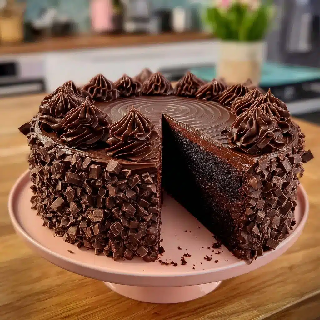Rich Double Chocolate Cake with Moist Filling Recipe - Recipe Image