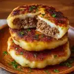 Mashed Potato Pancakes with Meat Filling Recipe