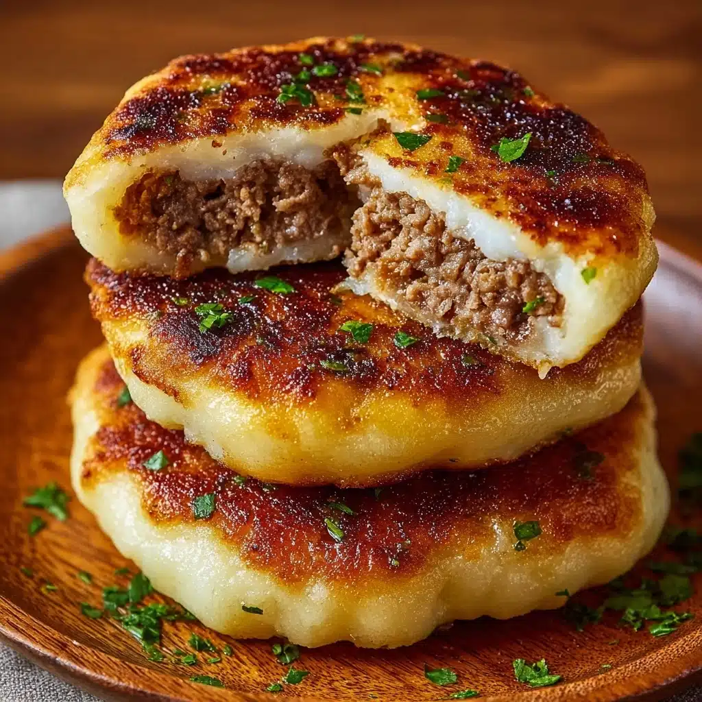 Mashed Potato Pancakes with Meat Filling Recipe