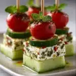 Greek Feta & Cucumber Bite Skewers Recipe
