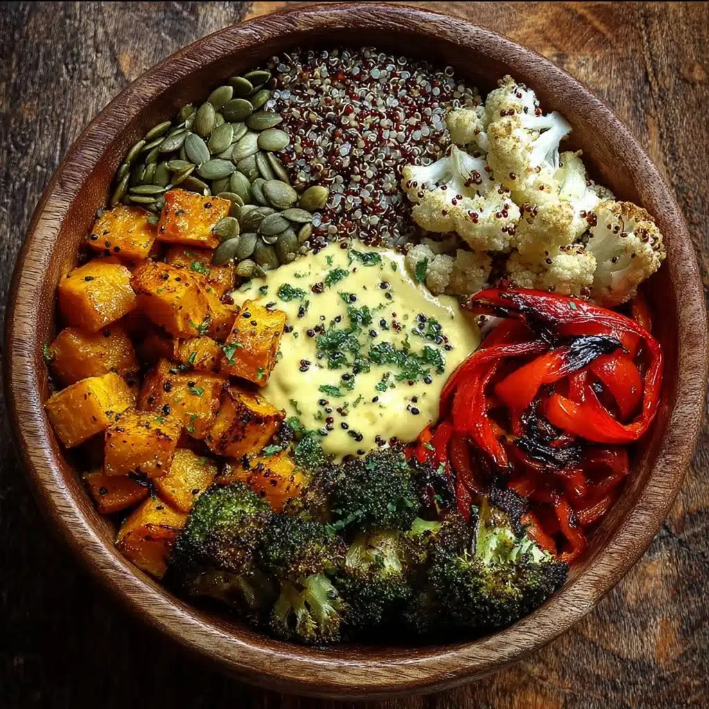 Honey Dijon Roasted Veggie Power Bowl Recipe