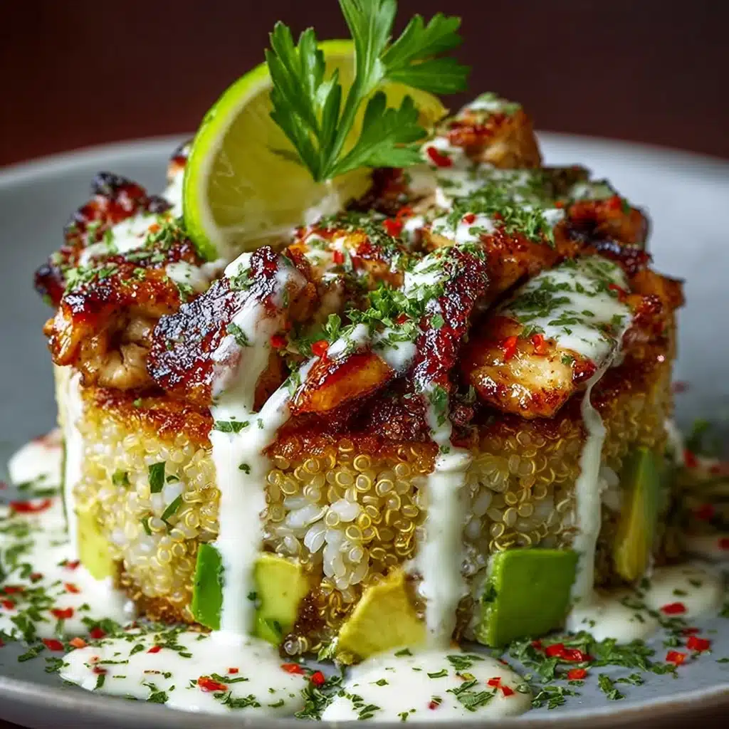 Cauliflower Rice Stack with Yogurt Sauce Recipe - Recipe Image
