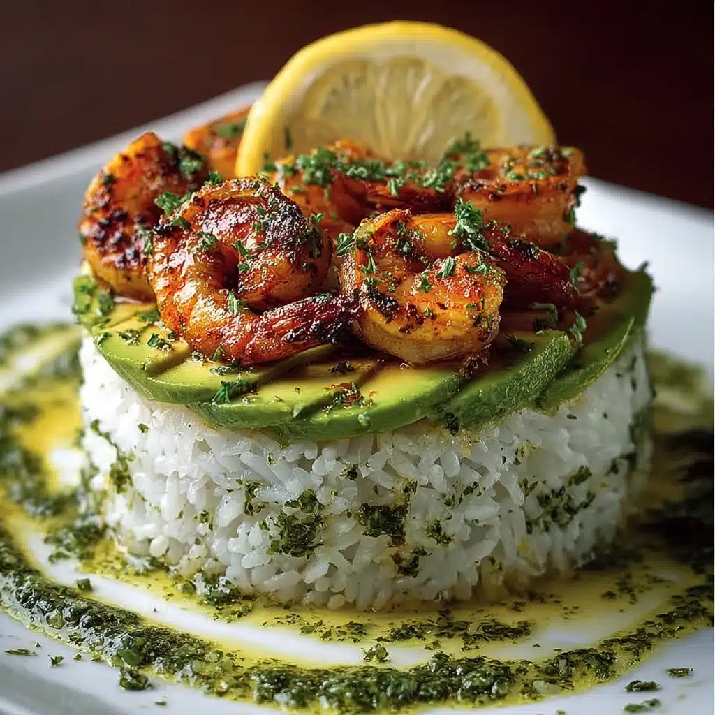 cado Rice Stack with Cilantro Lime Sauce Recipe