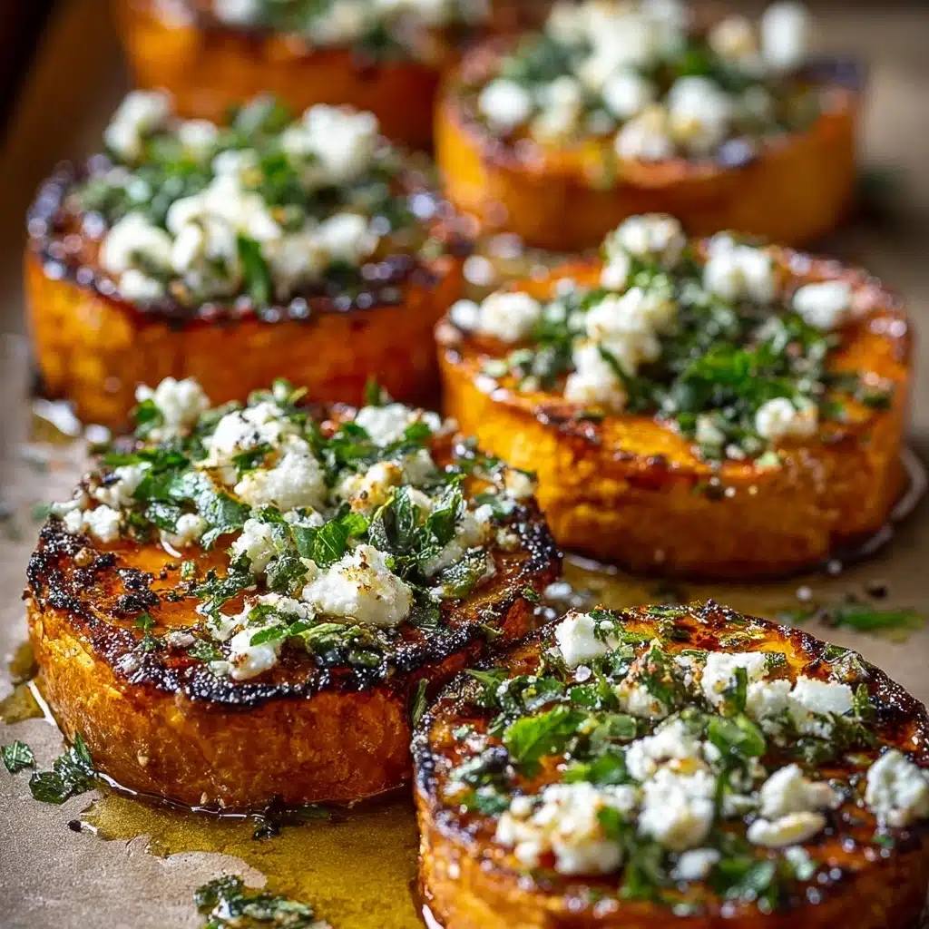 Roasted Sweet Potato Rounds with Honey and Feta Recipe