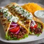 Greek Beef Wraps with Lemon Feta Sauce Recipe