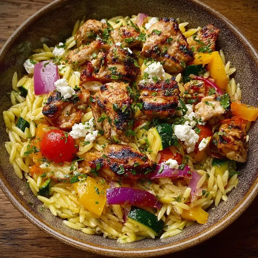 Balsamic Chicken Orzo with Roasted Veggies & Feta Recipe - Recipe Image