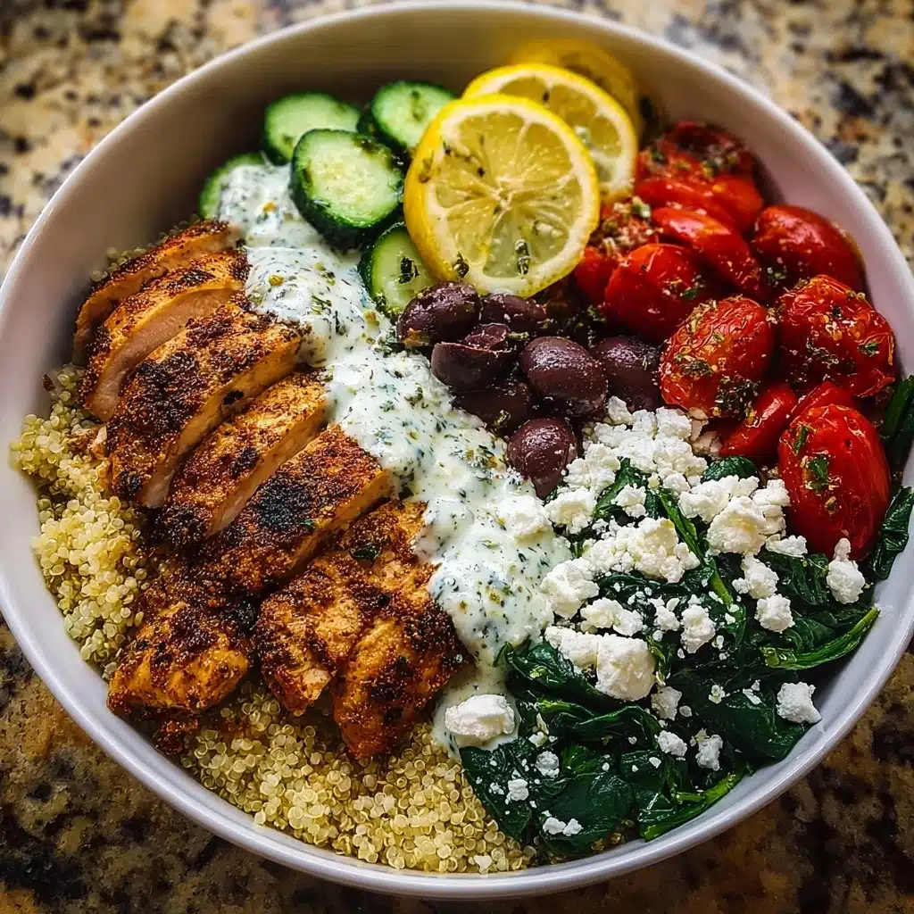 Mediterranean Spinach Chicken Bowl Recipe - Recipe Image