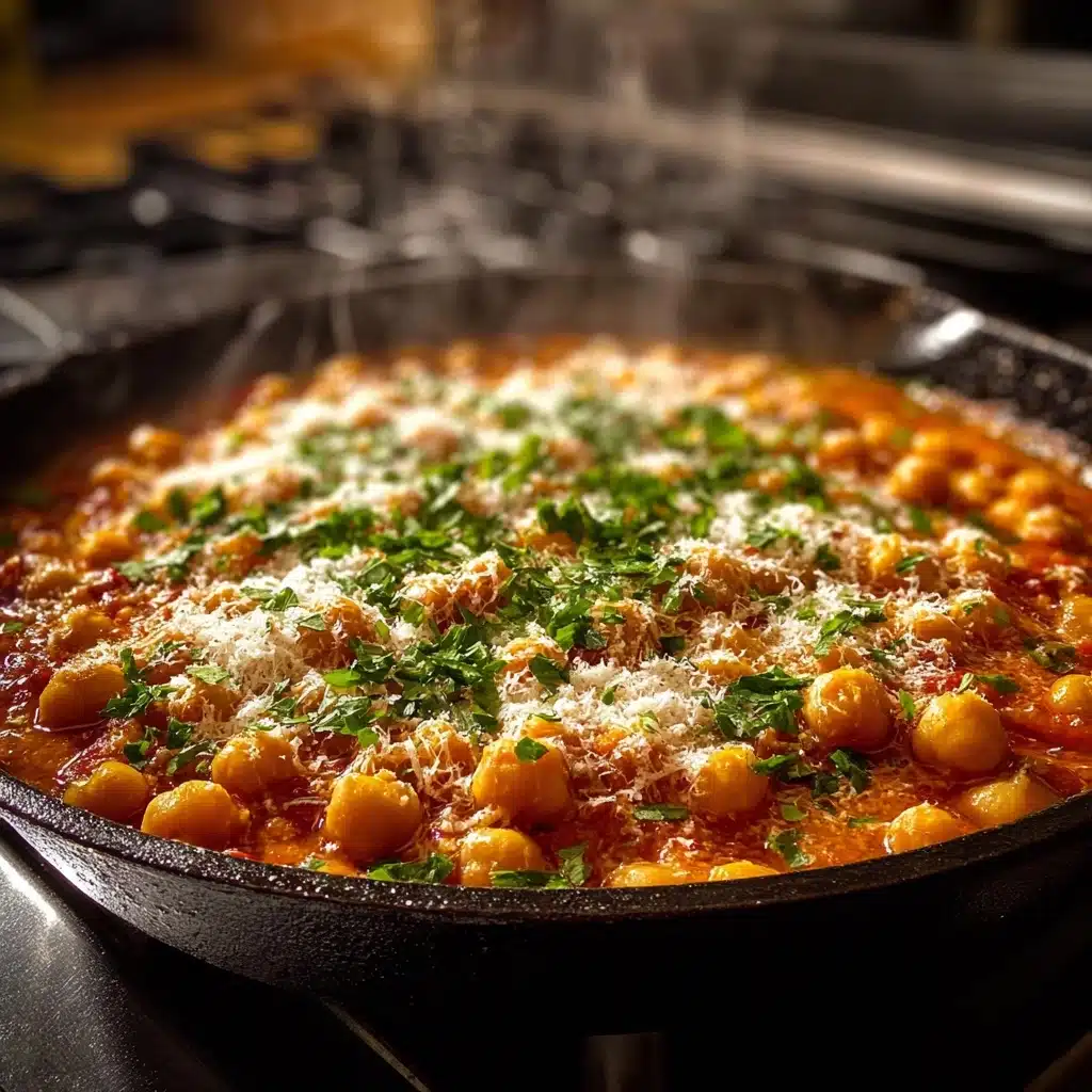 Creamy Tomato Chickpea Skillet Recipe - Recipe Image