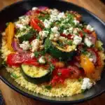Warm Roasted Veggie & Feta Couscous Recipe