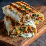 Mediterranean Ground Beef Pita Wraps with Roasted Veggies Recipe