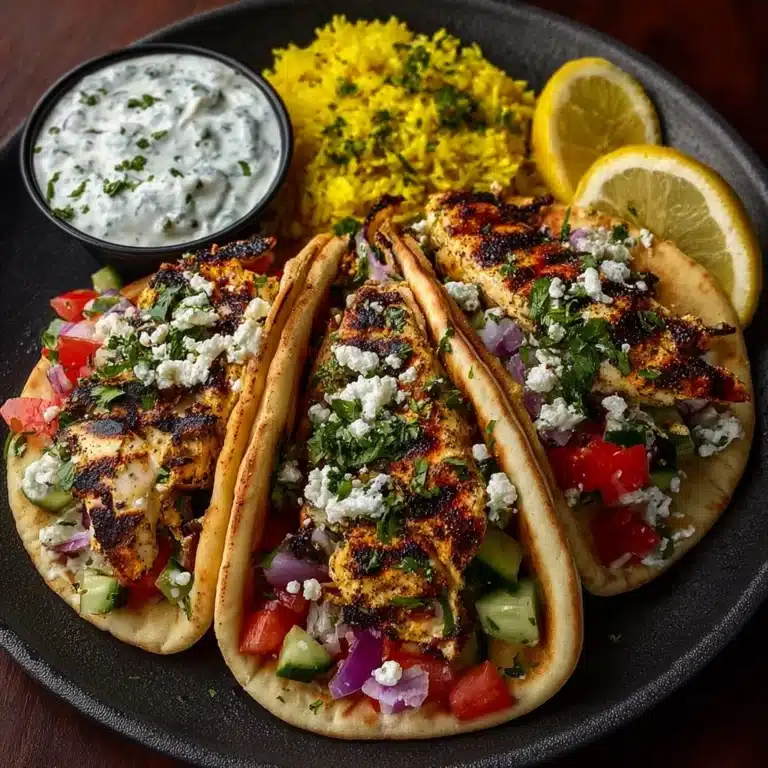 Mediterranean Lemon Chicken Pita Wraps Recipe