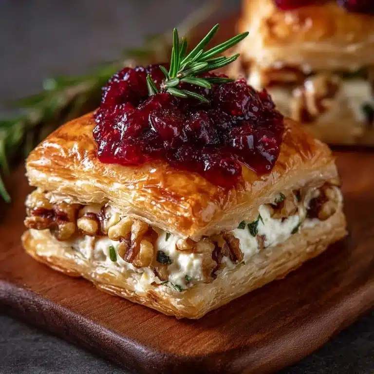 Flaky Puff Pastry with Brie, Cranberries & Toasted Walnuts Recipe