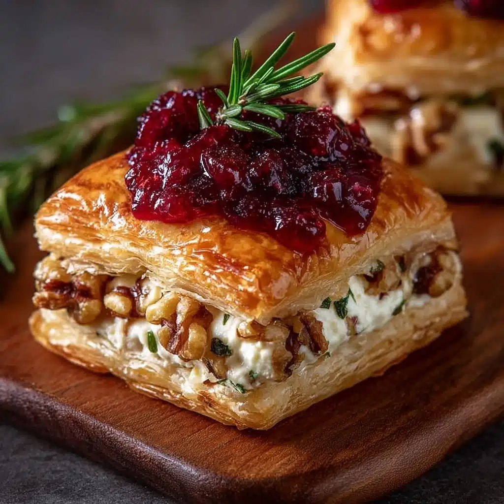 Flaky Puff Pastry with Brie, Cranberries & Toasted Walnuts Recipe