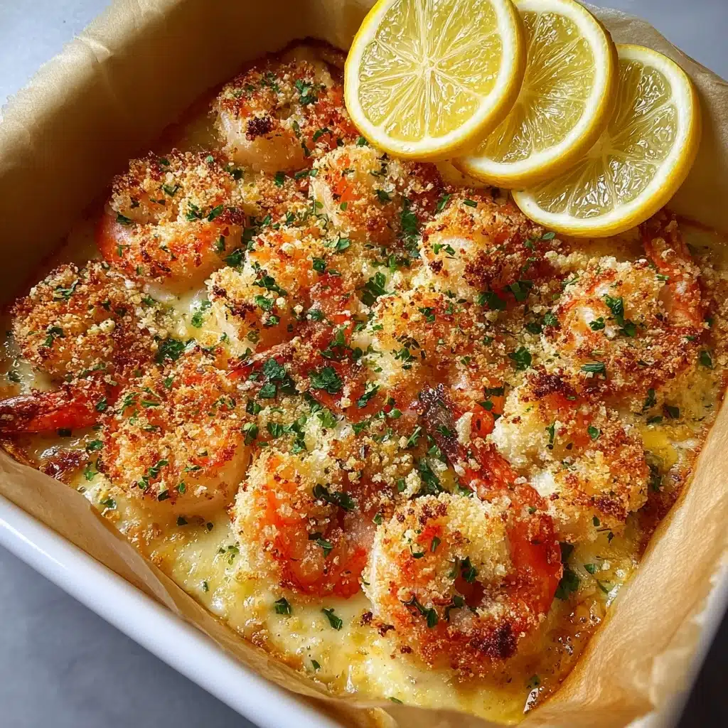 Garlic Parmesan Shrimp Bake Recipe - Recipe Image