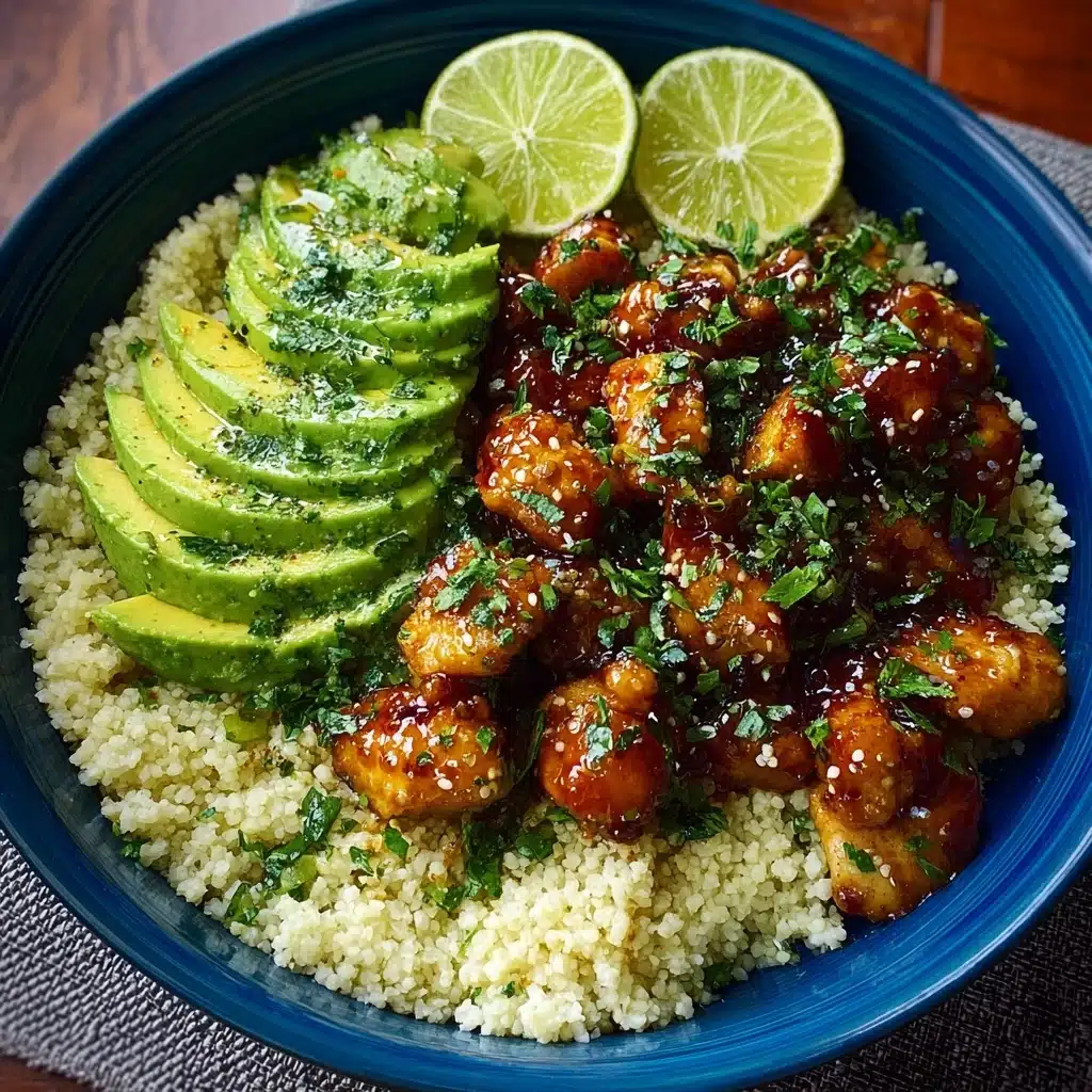 Honey Lime Chicken & Avocado Cauliflower Rice Bowl Recipe - Recipe Image
