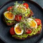 Avocado Tomato Microgreen Toast Recipe