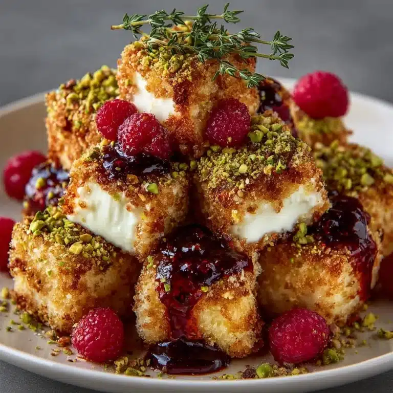 Pistachio-Crusted Brie Bites with Raspberry Honey Glaze Recipe