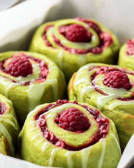 Matcha Raspberry Rolls Recipe
