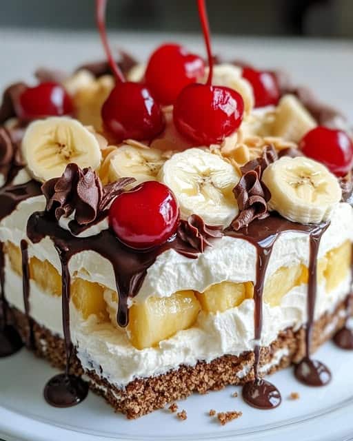 Banana Split Cake Recipe - Recipe Image