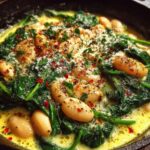 Creamy Spinach White Bean Skillet Recipe