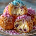 Crispy Cotton Candy Cheesecake Bombs Recipe