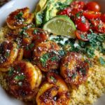 Honey Lime Shrimp & Avocado Quinoa Stack Recipe