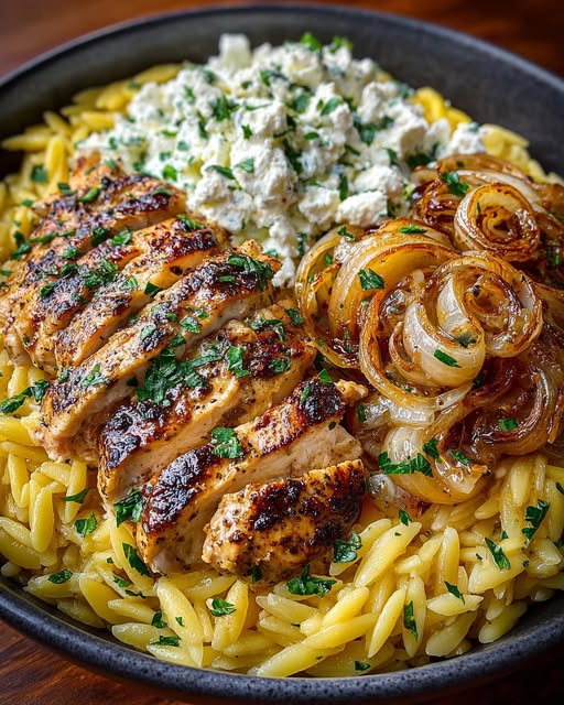 o with Caramelized Onions & Whipped Feta Recipe - Recipe Image