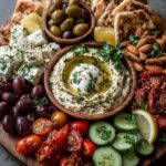 Mediterranean Mezze Platter with Hummus, Olives & Burrata Recipe