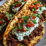 Mediterranean Ground Beef Pita Wraps with Whipped Feta Recipe