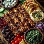 Mediterranean Chicken Skewers with Mezze Tray Recipe