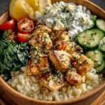 r Rice Bowl with Lemon Feta Yogurt Sauce Recipe