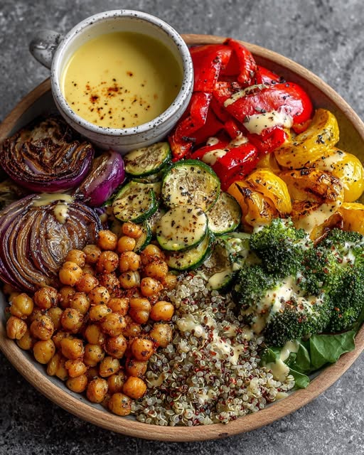 a Bowls with Maple Dijon Tahini Dressing Recipe - Recipe Image