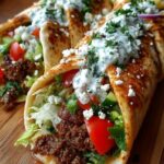 Greek Beef Wraps with Creamy Feta Sauce Recipe