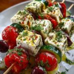 Greek Feta & Cucumber Bite Skewers Recipe