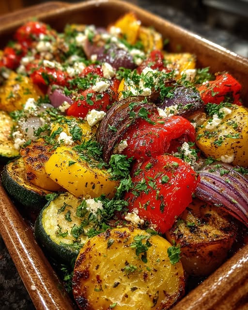 Greek Lemon Oregano Veggie Bake Recipe