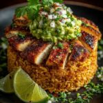 Honey Lime Chicken & Guacamole Brown Rice Stack Recipe