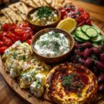 Mediterranean Grazing Board with Fresh Dips Recipe