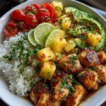 Honey Lime Chicken & Pineapple Avocado Bowl Recipe