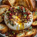 Burrata Bomb with Chili Honey & Pistachio Crunch Recipe