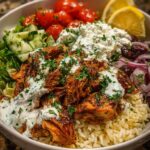 Greek Chicken Gyro Bowl with Garlic Feta Yogurt Sauce Recipe