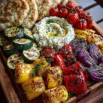 Creamy Feta & Roasted Veggie Mezze Board Recipe