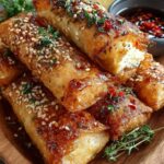 Crispy Feta Rolls with Spicy Honey Drizzle Recipe