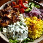 Greek Chicken Gyro Bowl with Whipped Garlic Feta Recipe