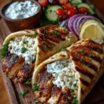 Greek Chicken Gyro Wrap Bowl with Creamy Garlic Feta Recipe